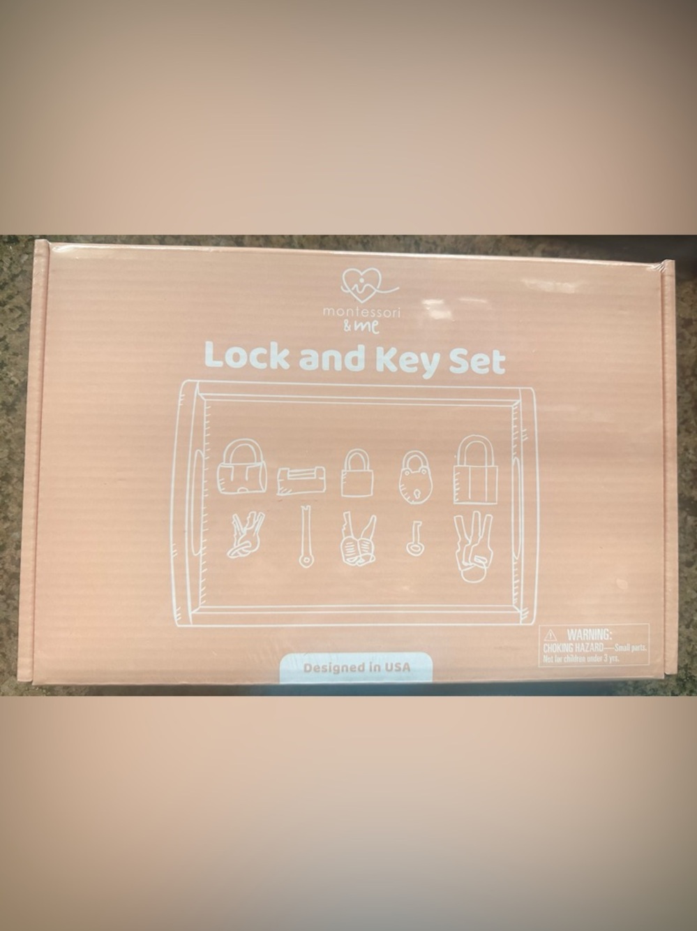 Pink Lock and Key Set - Montessori Learning Activity